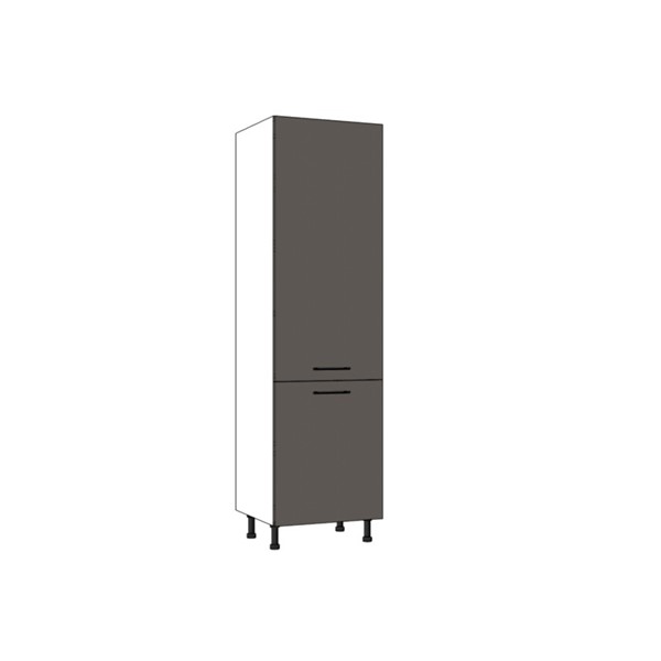 Vysoká skriňa EXPRES GD6002 š60xv204cm na chladničku s výškou 178cm - antracit vysoký lesk