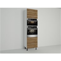 Vysoká skriňa EXPRES GM382ASTD6002 š60 x v204cm na rúru 60cm a mikrovlnku 38cm s výsuvom STANDARD - dub Alicante dark