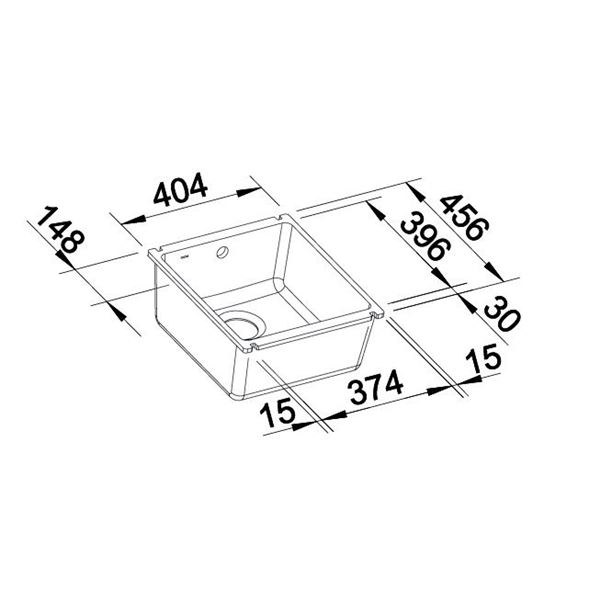 Blanco SUBLINE 375-U bez tiahla čierna 523 732