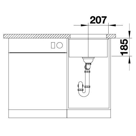 Blanco SUBLINE 375-U bez tiahla čierna 523 732