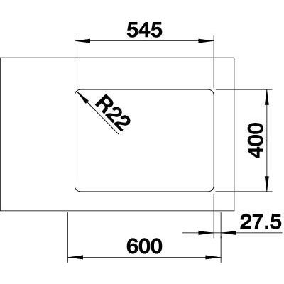 Blanco ANDANO 340/180-U bez tiahla hodvábny lesk pravý 522 977