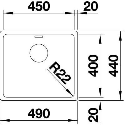 Blanco ANDANO 450-U bez tiahla hodvábny lesk 522 963