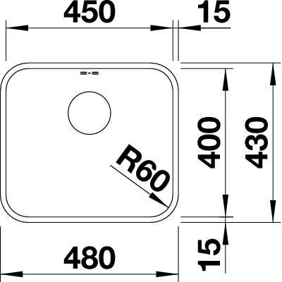 Blanco SUPRA 450-U bez tiahla leštená nerez 518 203