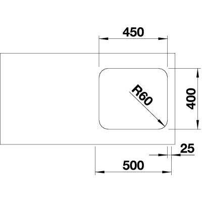 Blanco SUPRA 450-U bez tiahla leštená nerez 518 203