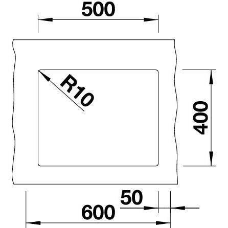 Blanco SUBLINE 500-U hliníková metalíza, bez tiahla 523 434