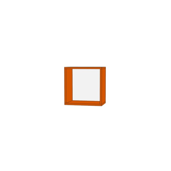 Otvorená nástenná skrinka GÉNIUS GE31 - oranžová